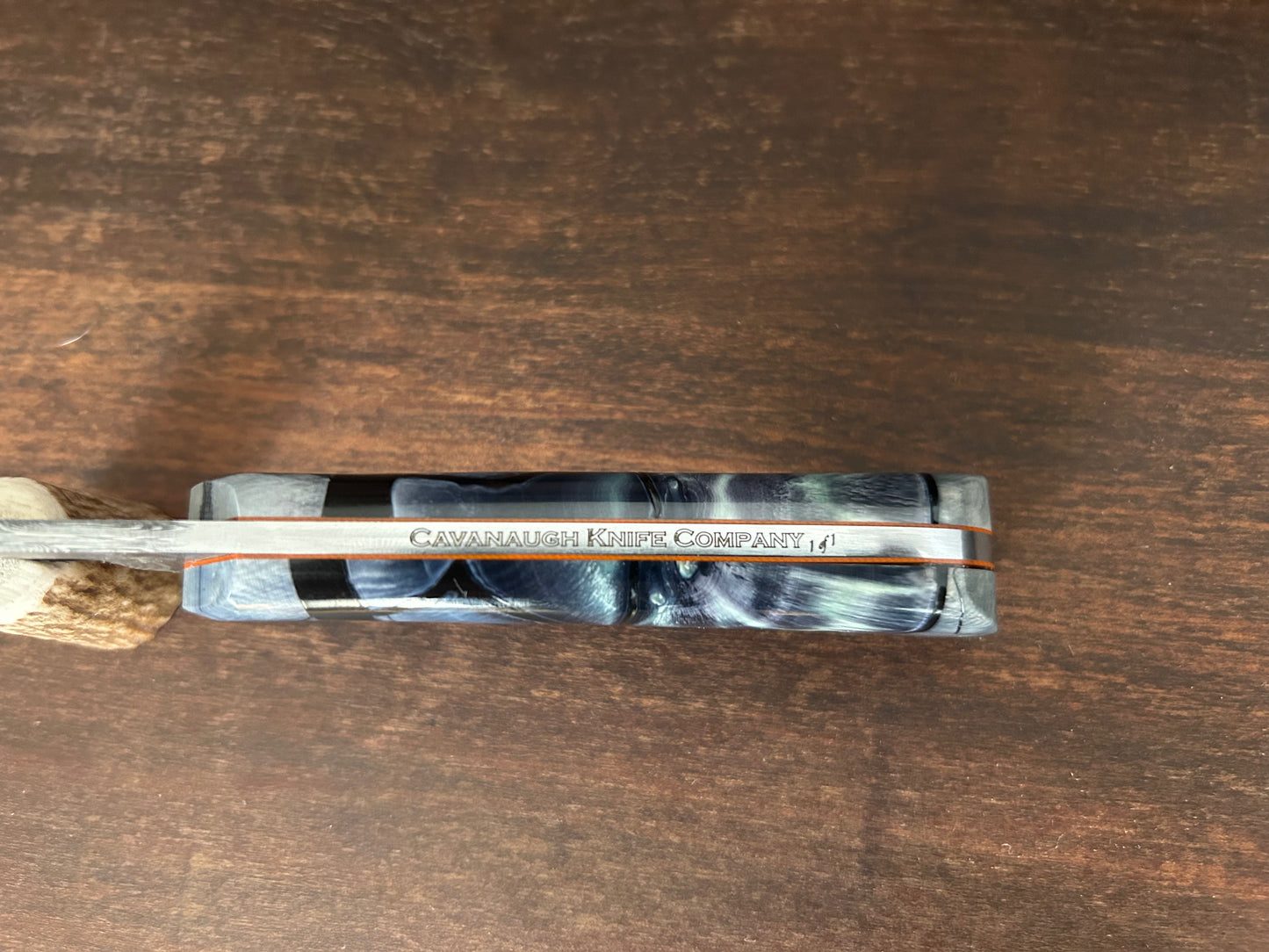 Custom Damascus Crosscut Woolly Mammoth Ivory