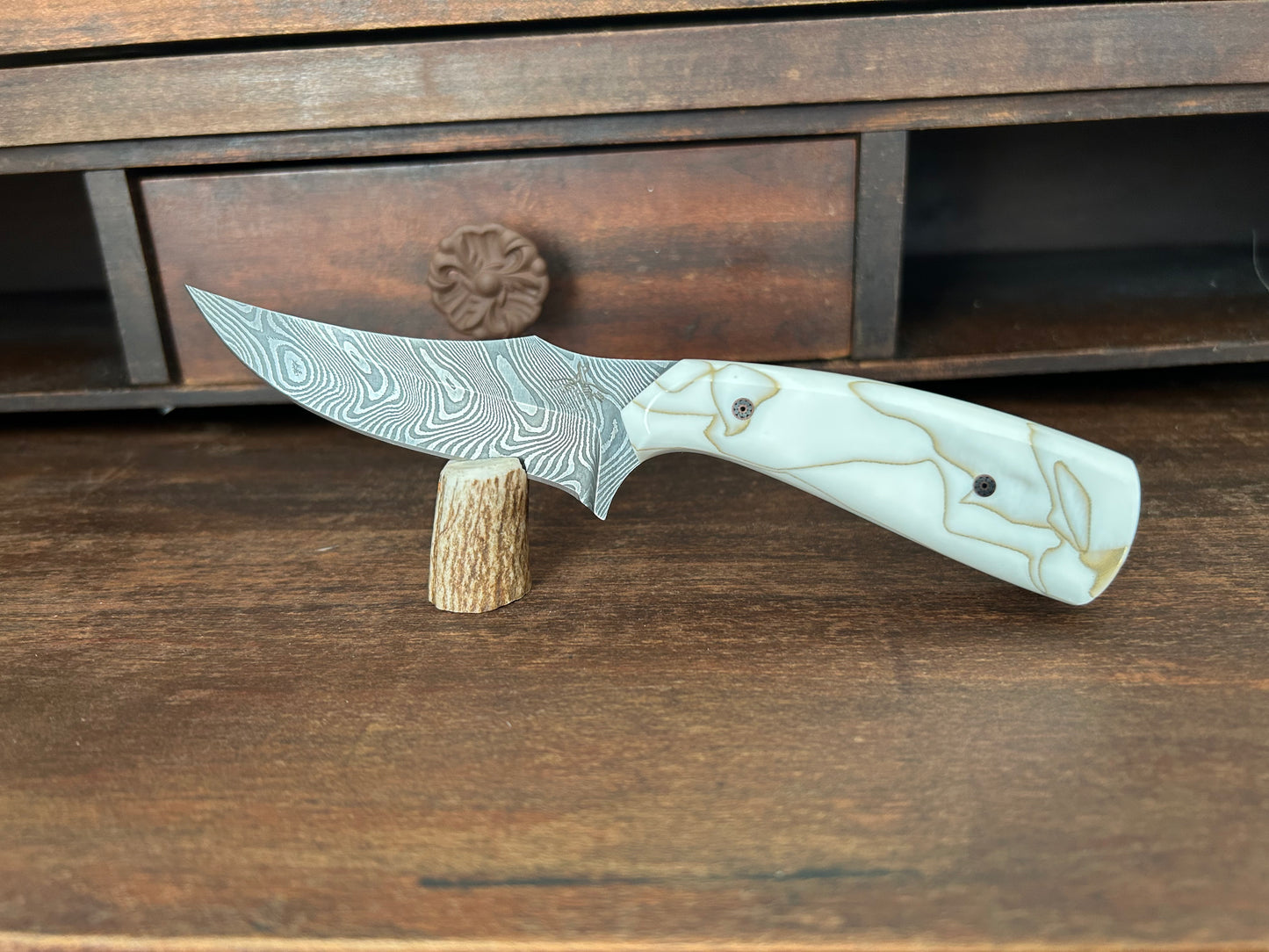 Custom Damascus White Copper Weave