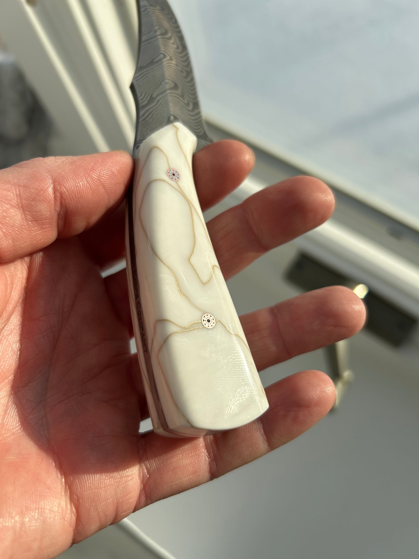 Custom Damascus White Copper Weave