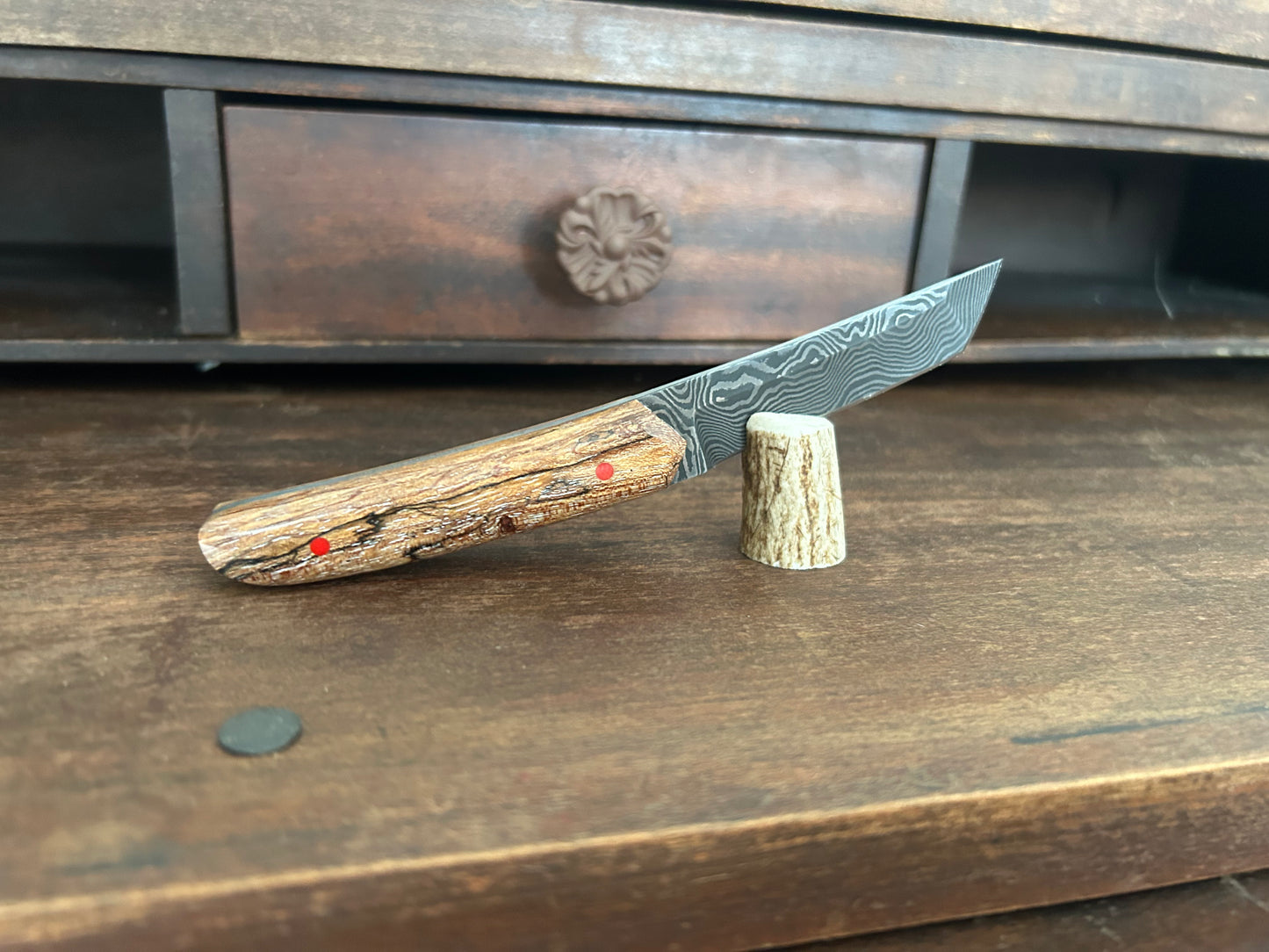 Custom Damascus Tanto