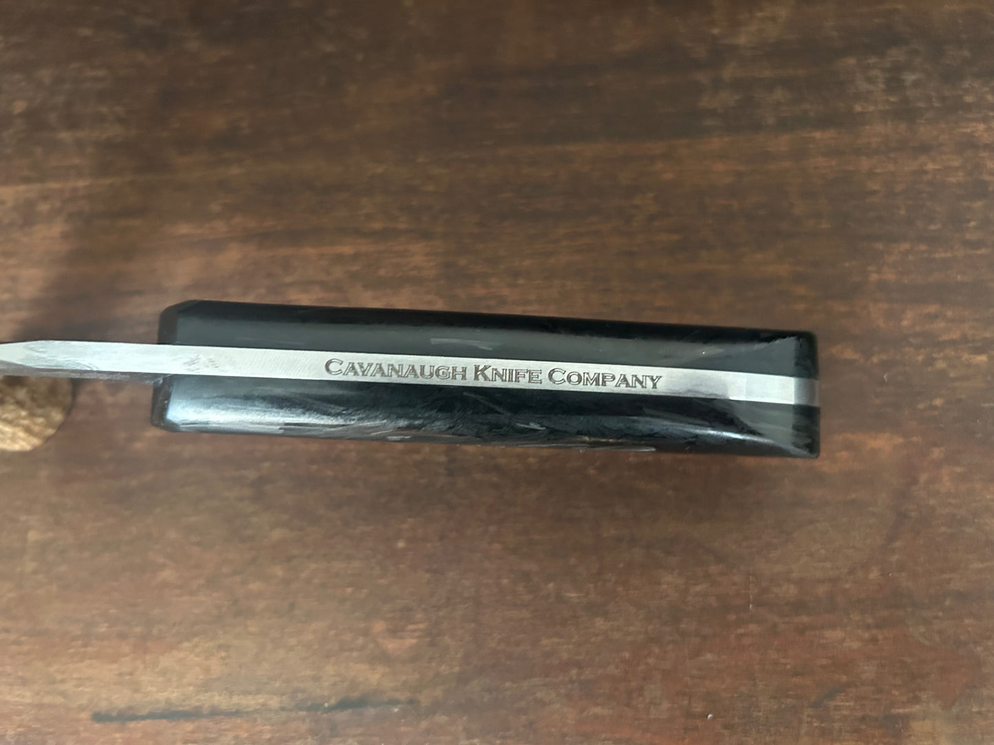 Custom Damascus Glow in the Dark Carbon Fiber