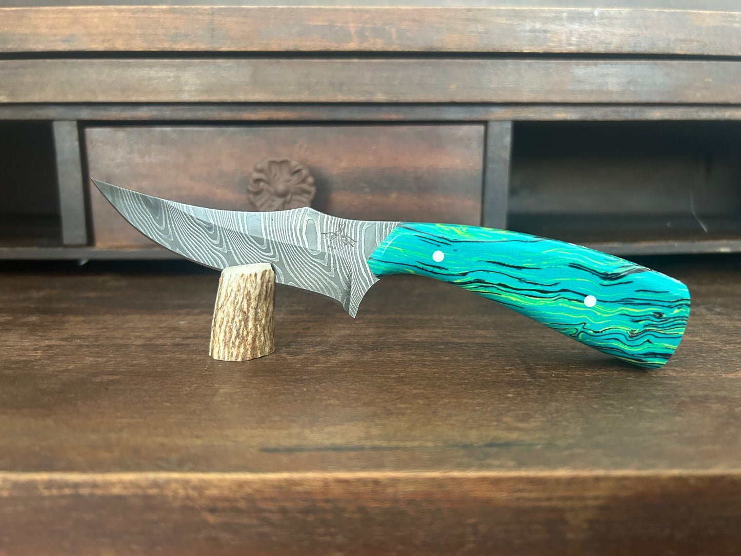 Custom Damascus Turquoise Weave