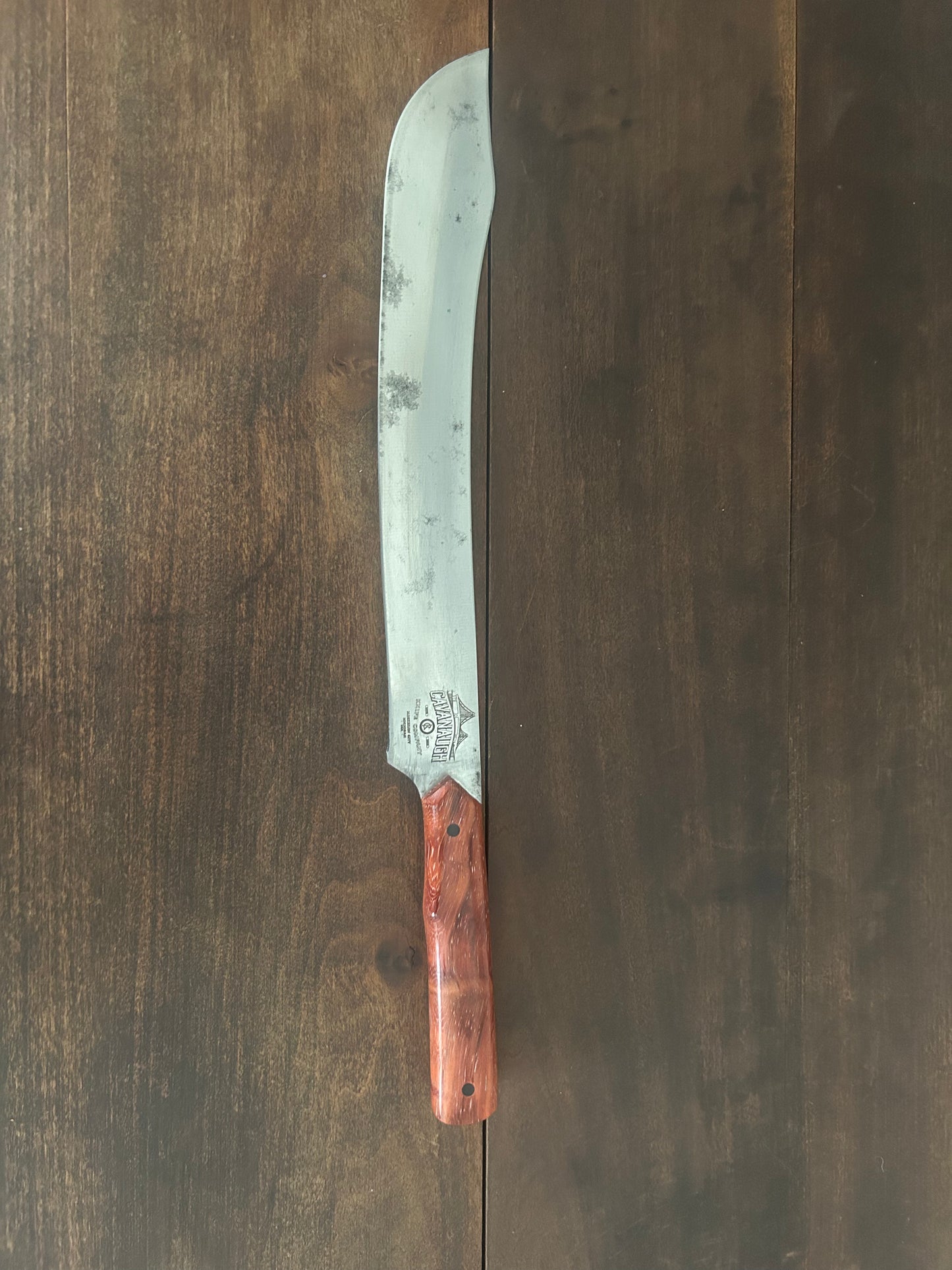Vintage Refurbished Large Butcher Knife